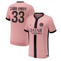 Paris Saint-Germain Warren Zaire-Emery #33 Tretí futbalový dres 2024-25 Krátky Rukáv